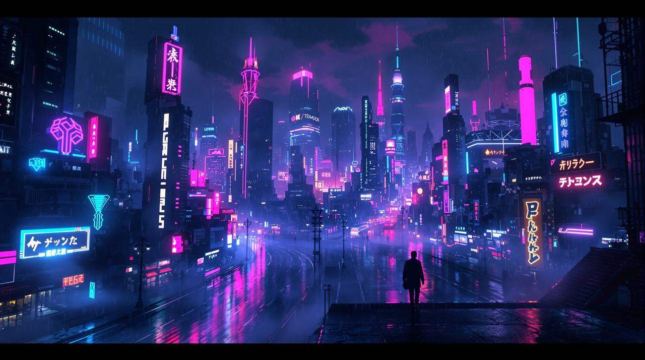 赛博朋克风格MV:夜城漫游